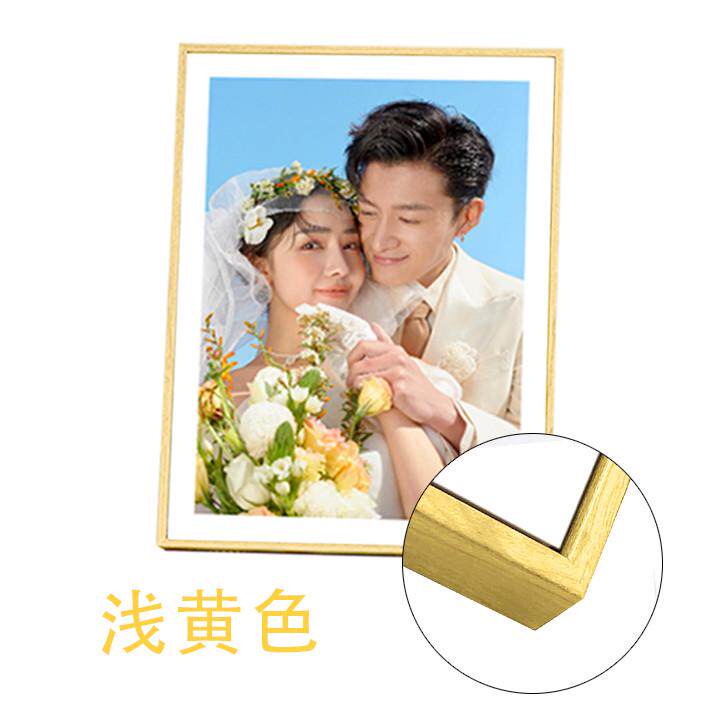 55n婚纱照艺术相框洗相片做成水晶摆台简约窄边一体定制情况照片
