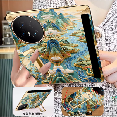 翻盖腕带支架荣耀magicv6手机壳新款v5折叠屏v3轻奢国风vs3磁吸一体高级感v2时尚创意女款vs2全包防摔保护套