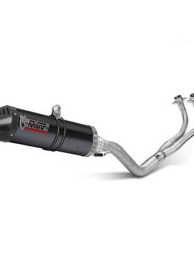 全排气 MIVV 椭圆形不锈钢黑色 KIMCO AK550 2017-2020