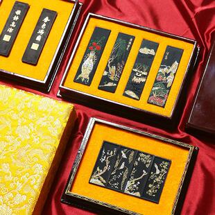 赋比兴 国家非遗传人 汪爱军制 收藏10年老墨条套装 桐烟徽墨松烟