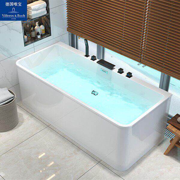 德国唯宝浴缸小户型按摩独立式压克力浴缸成人家用冲浪保温恒温浴