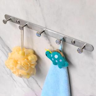 304不锈钢挂衣钩免打孔挂钩厨房排钩卧室门后衣帽钩酒店浴室衣钩