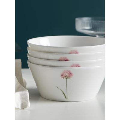 唯润骨瓷面碗组合装6只米饭碗中号家用饭碗大号斗笠拉面碗