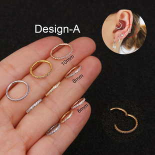 极速Earrinfg Helix Tragus Daith Rook Septum Ear Piercing Jew