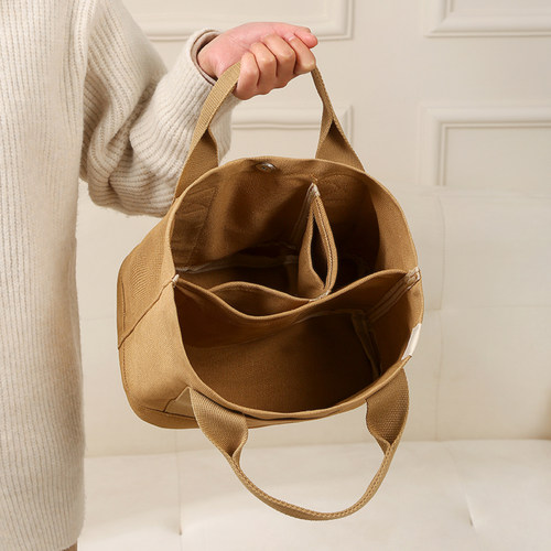 2025新款帆布手拎饭盒便当包