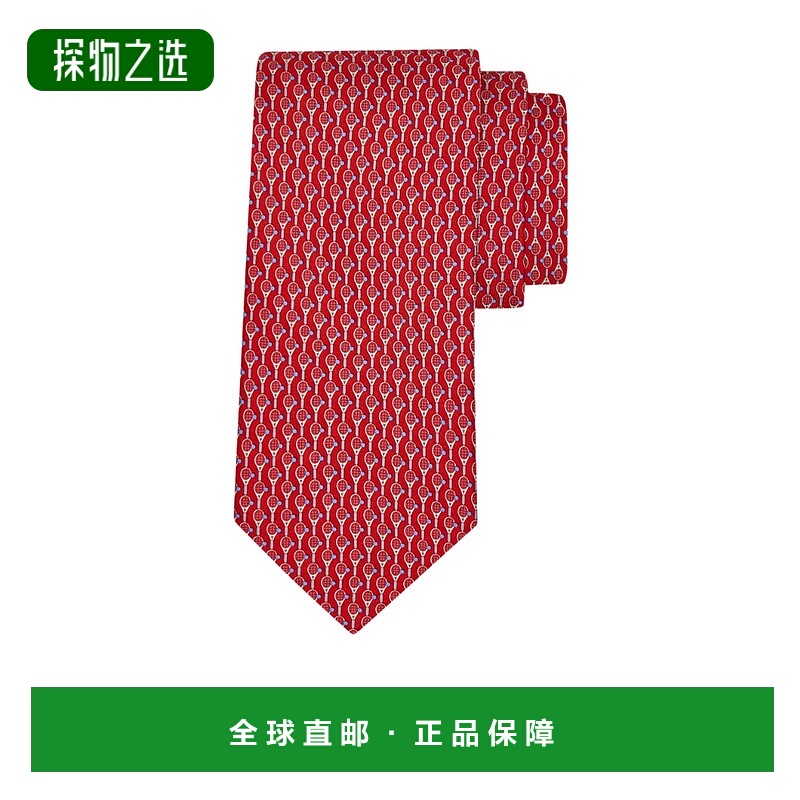 香港直邮Salvatore Ferragamo 网球印花领带 351329菲拉格慕