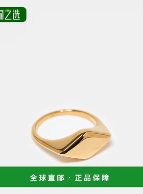 香港直邮ASOS 女士 Curve signet 防水不锈钢设计色调戒指(金色)