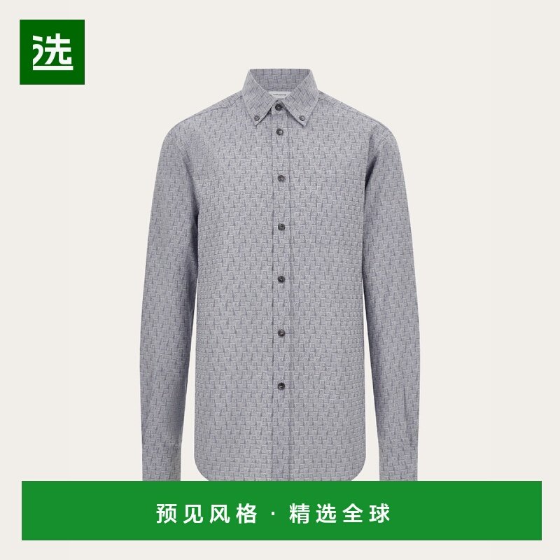 1h可退 欧洲直邮菲拉格慕 25秋冬 144831 785048 男士 长袖衬衫,男装,衬衫,淘宝优惠券,粉丝福利购,淘宝优惠卷