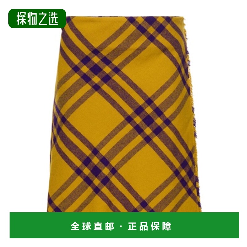 香港直邮Burberry 格纹针织半身裙 78I-NGL007