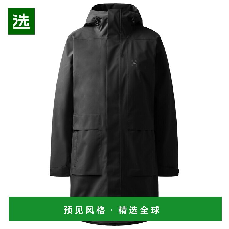 香港直邮haglofs 女士户外风衣 1045394TRUEBLACK - 实物图