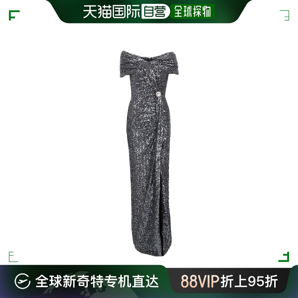 香港直邮Balmain 长款垂坠亮片连衣裙 BF0RQ075XD22 女装/女士精品 连衣裙 原图主图