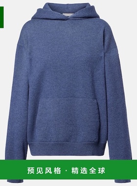 香港直邮The Row 女士 Levine 羊绒运动衫 blue蓝色 舒适时尚帽衫