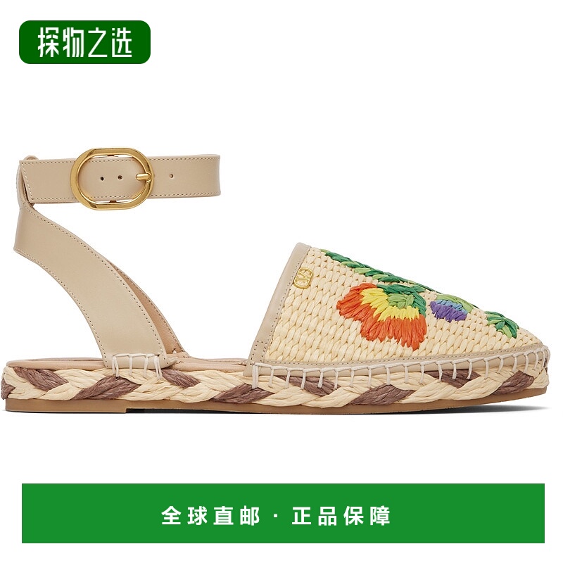 香港直邮valentino 华伦天奴 女士 驼色草编鞋 7W2S0MQ6FYR