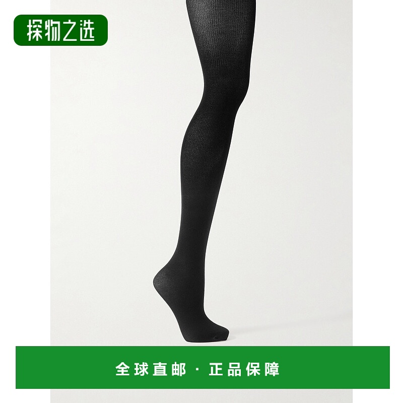 1h可退 香港直邮Wolford 女士 罗纹针织连裤袜 15034 black黑色