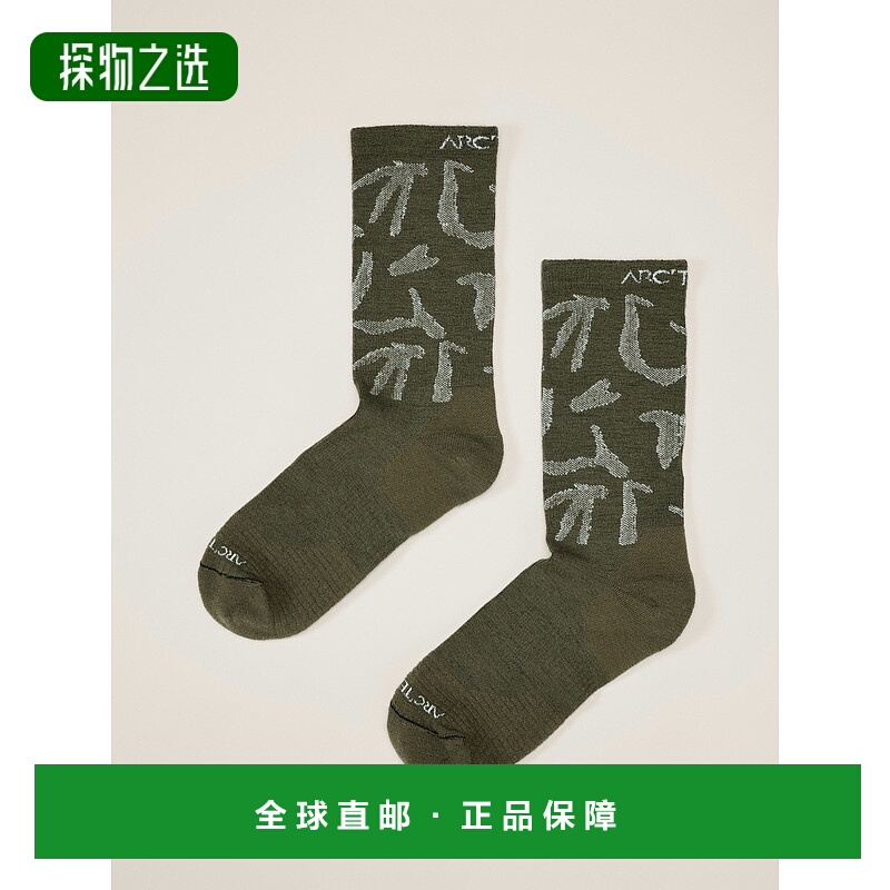 欧洲直邮Arc'teryx 美利奴羊毛GROTTO中筒袜