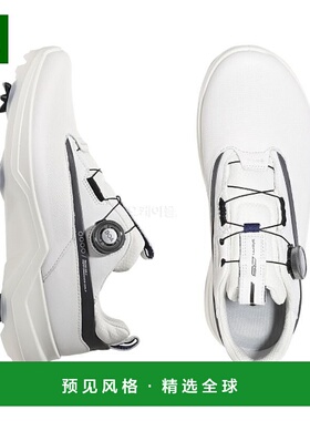 韩国直邮Ecco高尔夫球鞋有钉黑白色舒适休闲时尚152304-51227爱步
