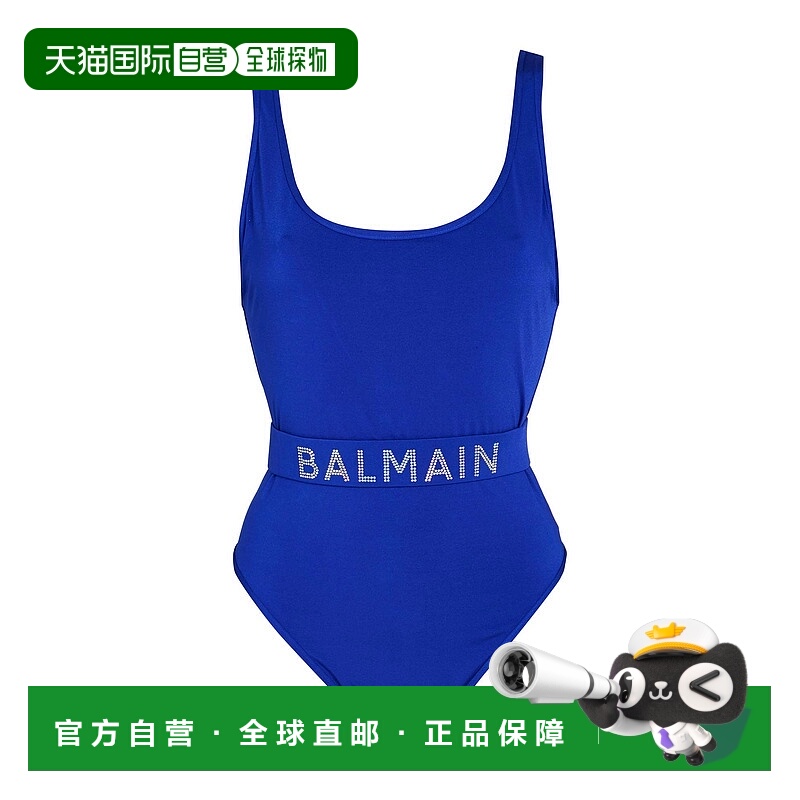 1h可退 香港直邮Balmain 巴尔曼 女士 One-piece 泳衣 blue蓝色