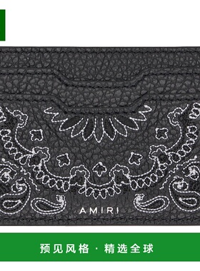 1h可退 香港直邮AMIRI 男士 黑色 Bandana 卡包 AMACCO1007
