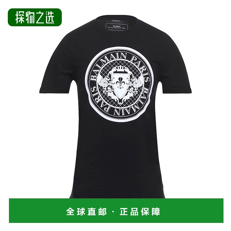 香港直邮Balmain 巴尔曼 男士 T恤 black黑色 舒适时尚