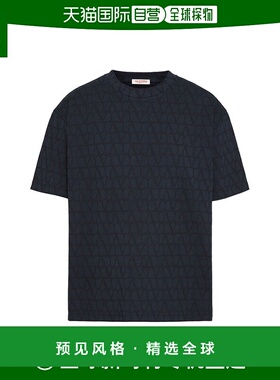 香港直邮Valentino V标志印花短袖T恤 5V3MG14Y9KC华伦天奴