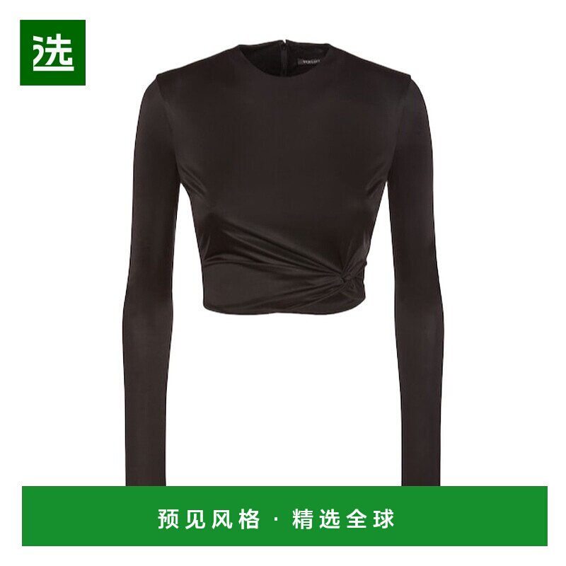 香港直邮Versace Dua Lipa平纹针织短款T恤 78I-A86034