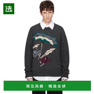 1h可退 香港直邮Wooyoungmi 吴阳米 男士 灰色 Flower Jacquard W