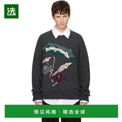 1h可退 香港直邮Wooyoungmi 吴阳米 男士 灰色 Flower Jacquard W