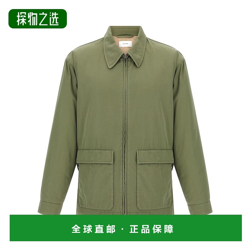 香港直邮The Row 男士 SAGE JUSTO 绿色棉混纺夹克 1140W3670