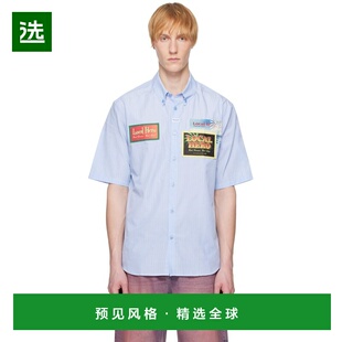 1h可退 香港直邮Martine Rose 男士 蓝色 Casual 衬衫 466WS15509