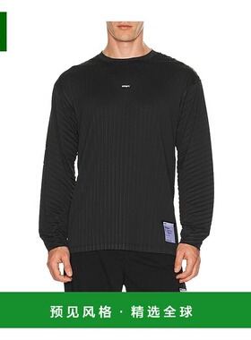 1h可退 香港直邮Satisfy 男士 Auralite 褶裥长款T恤 11068BKSA