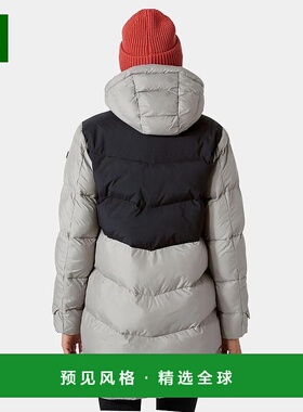 欧洲直邮Helly Hansen 女士灰色聚酰胺Explorer蓬松派克大衣