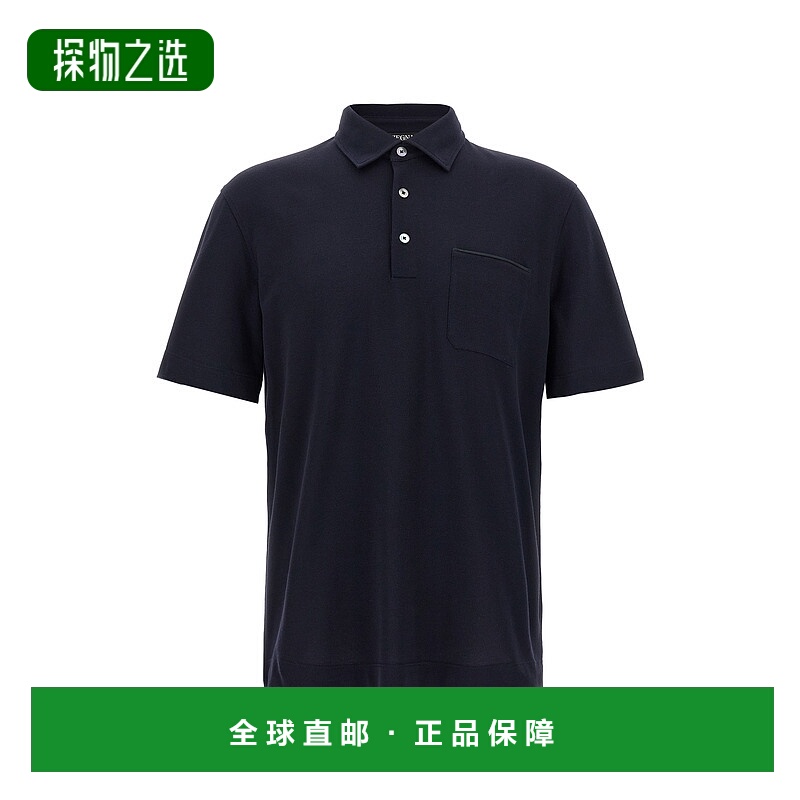 1h可退 香港直邮Zegna 杰尼亚 男士 凸纹布Polo衫 UG392A2G752B09