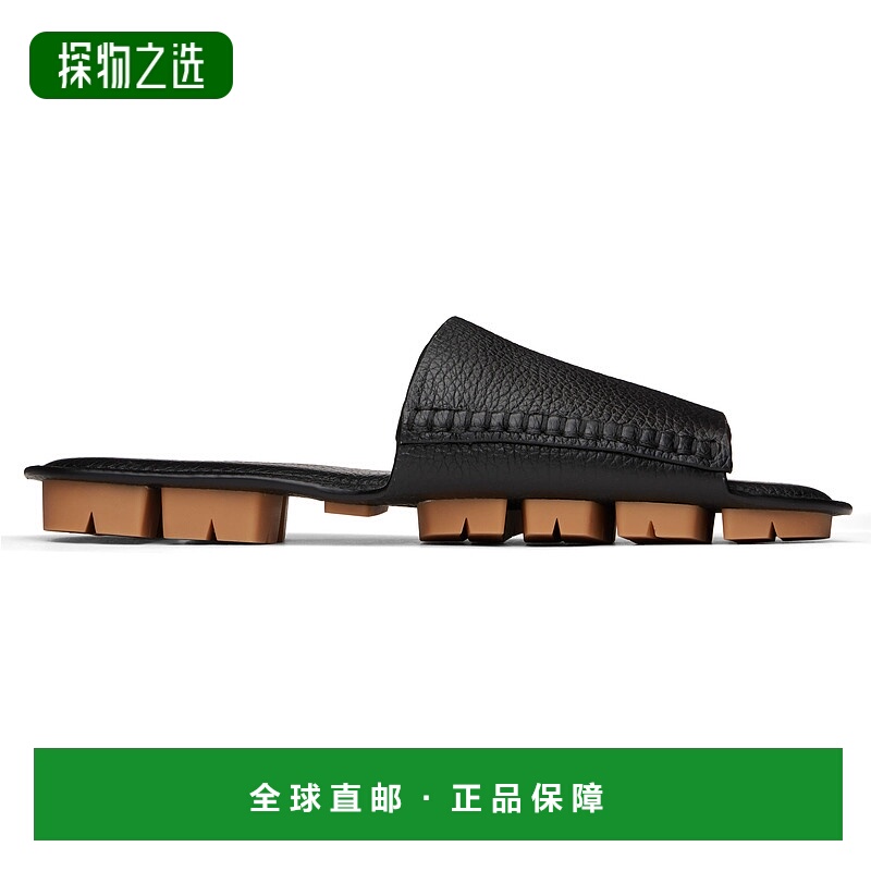 1h可退 香港直邮Bottega Veneta 葆蝶家 男士 黑色 Shore 凉鞋 79