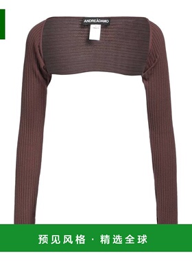 1h可退 香港直邮ANDREĀDAMO 女士 短外套 brown棕色 舒适时尚