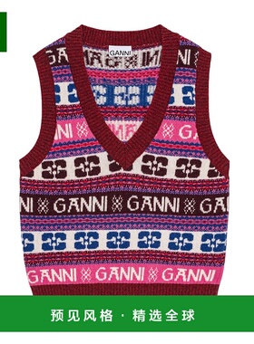 香港直邮Ganni 羊毛混纺针织马甲 K2121