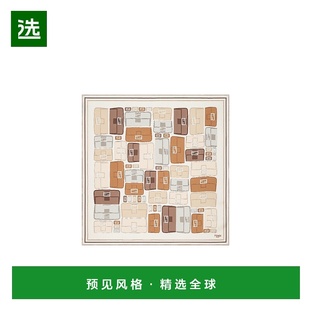 围巾披肩配饰真丝 FXT091AUME新款 香港直邮Fendi 方形丝巾