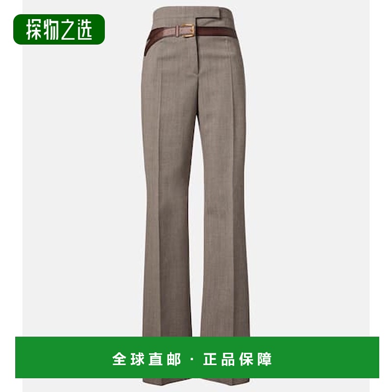 香港直邮Prada 普拉达 女士 Trompe l'œil 直筒长裤