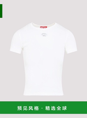 香港直邮Diesel 迪赛 女士 T-ELE-LONG-OD 白色棉质T恤 A199100JM