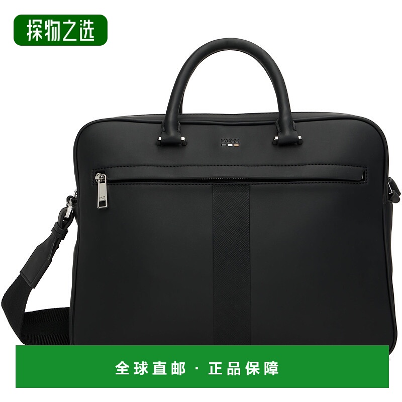 香港直邮BOSS 波士 男士 黑色 Structured Signature Trims 公文