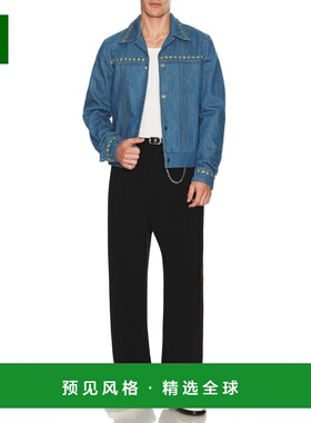 1h可退 香港直邮AMIRI 男士 Cadet 水晶褶裥夹克 AMDNJT1004