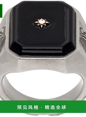 1h可退 香港直邮Maison Margiela 马丁·马吉拉 男士 银色图章戒