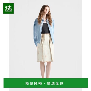 皮革半身裙 1h可退 女士 普拉达 5192818DDF000 香港直邮Prada