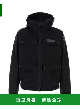 1h可退 香港直邮Napapijri 男士 A-Rivalto 黑色聚酯夹克 NP0A4IC