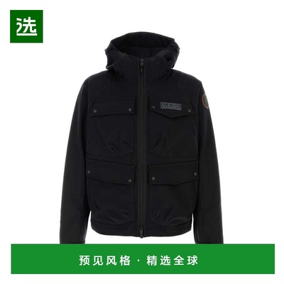 1h可退 香港直邮Napapijri 男士 A-Rivalto 黑色聚酯夹克 NP0A4IC