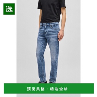 欧洲直邮HUGO BOSS雨果BOSS BLACK 蓝色弹力修身 Delaware 牛