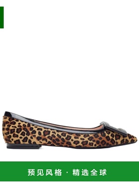香港直邮Roger Vivier Gommettine豹纹平底鞋 RVW57537410URU单鞋