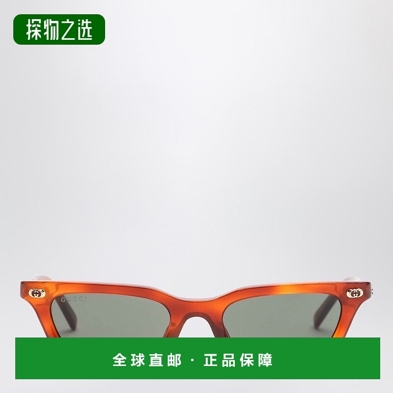 1h可退 香港直邮Gucci 古驰 女士 猫眼雪茄色太阳眼镜 839996J074