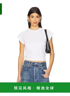 1h可退 香港直邮AGOLDE 女士 Bryce 盖袖T恤 A72071521 white白色