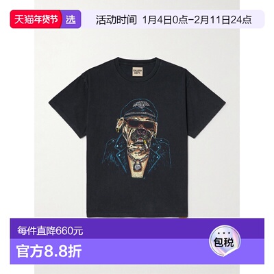 1h可退 香港直邮gallery dept 男士 骑士小狗亮片印花棉针织T恤 O