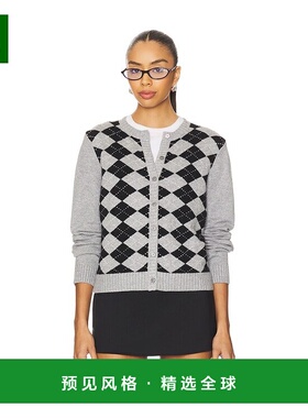 1h可退 香港直邮Danielle Guizio 女士 宽松菱形针织开衫 F25714S